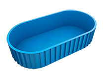 Бассейн овальный 3,0 м x 2,0 м x 1,5 м x 8 мм